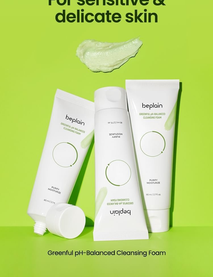 beplain - Mung Bean Ph-balanced Cleansing Foam 80ml - Image 4