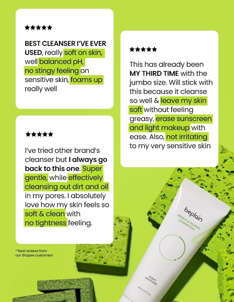 beplain - Mung Bean Ph-balanced Cleansing Foam 80ml - Image 5
